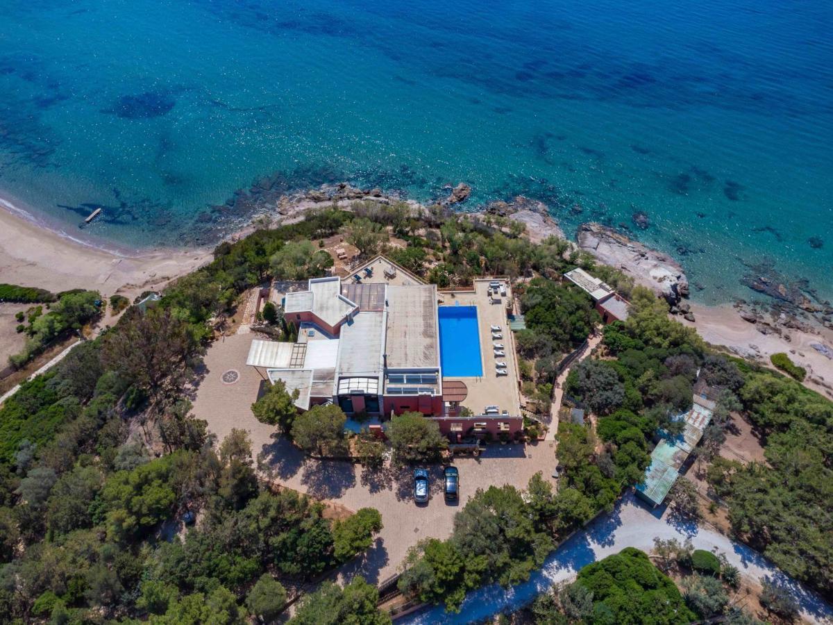 Black Diamond Beachfront Pool Villa Pasithea In Sounio, Athens Sounion Exterior foto