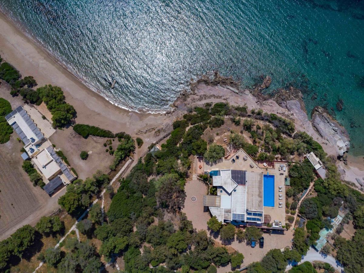 Black Diamond Beachfront Pool Villa Pasithea In Sounio, Athens Sounion Exterior foto